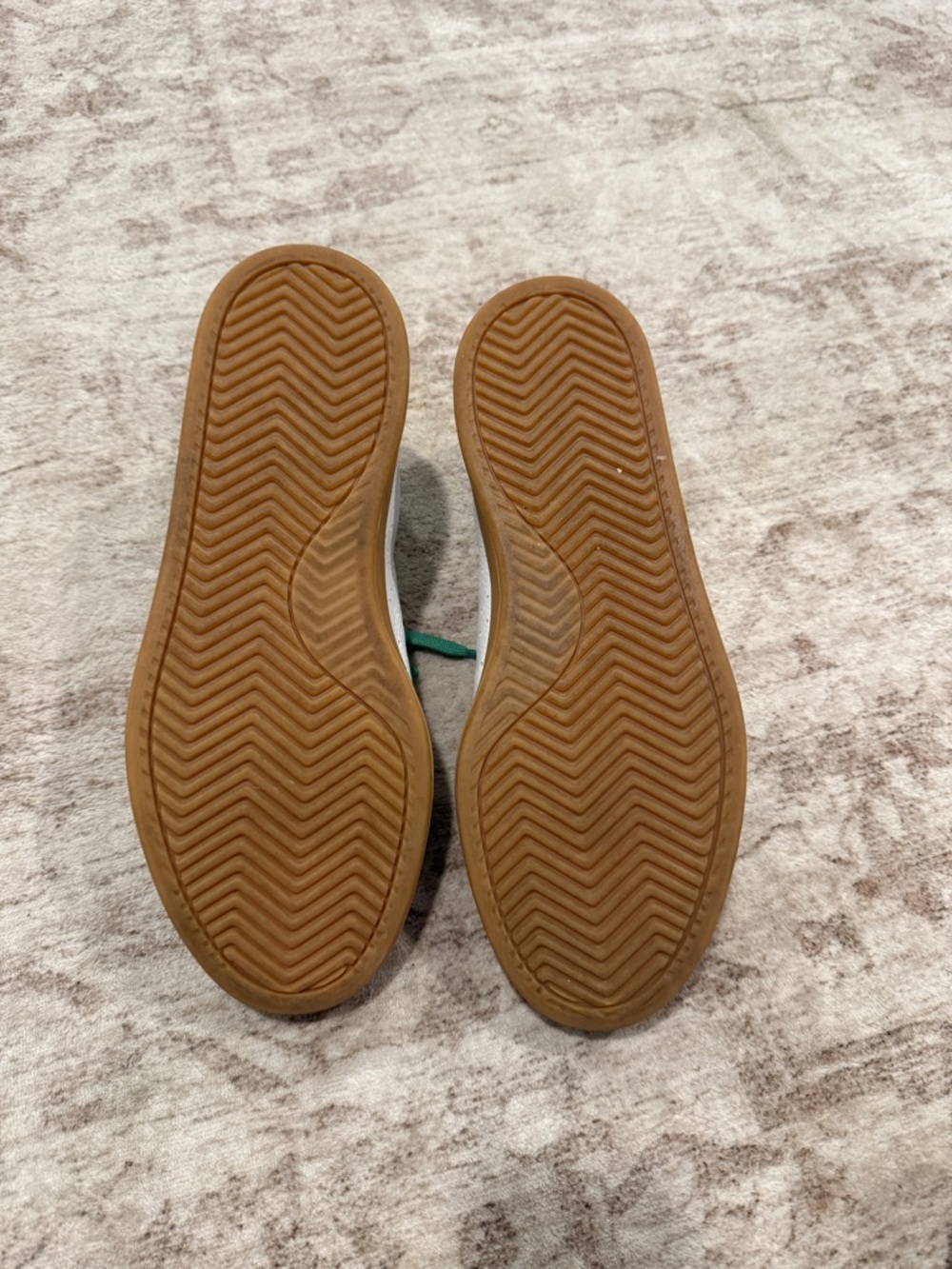 adidas White & Green Men's Sneakers with Gum Sole - Picture 3 of 4